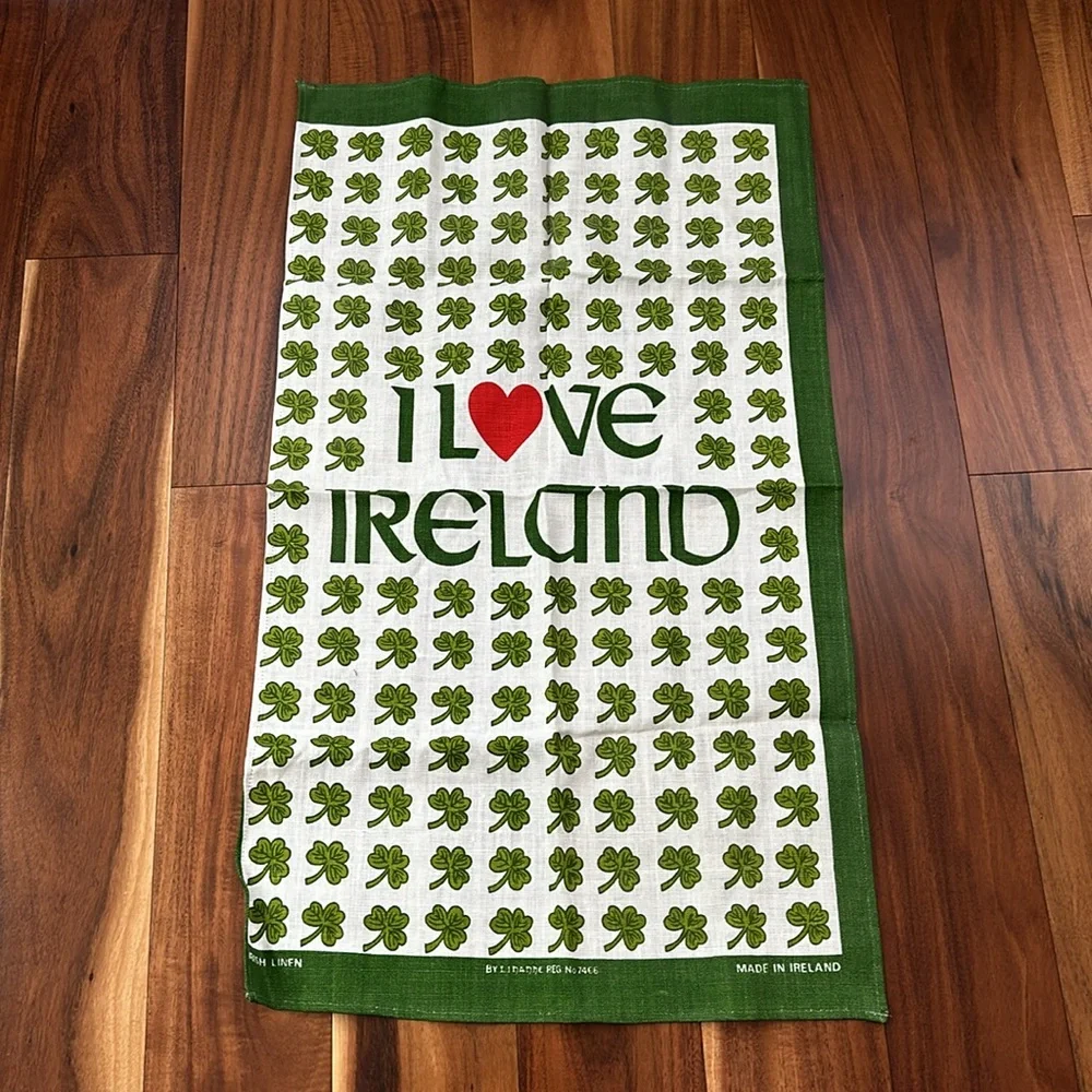 I LOVE IRELAND 🇮🇪 IRISH LINEN MADE IN IRELAND 29” x 17”